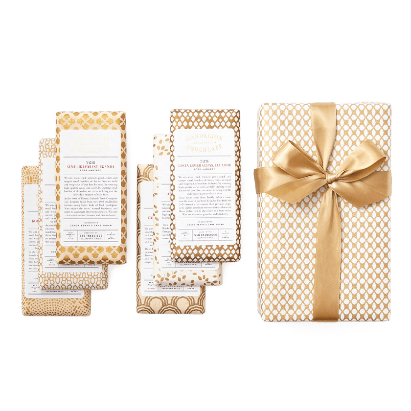 Dandelion Chocolate Wrapped Six-Bar Gift Set